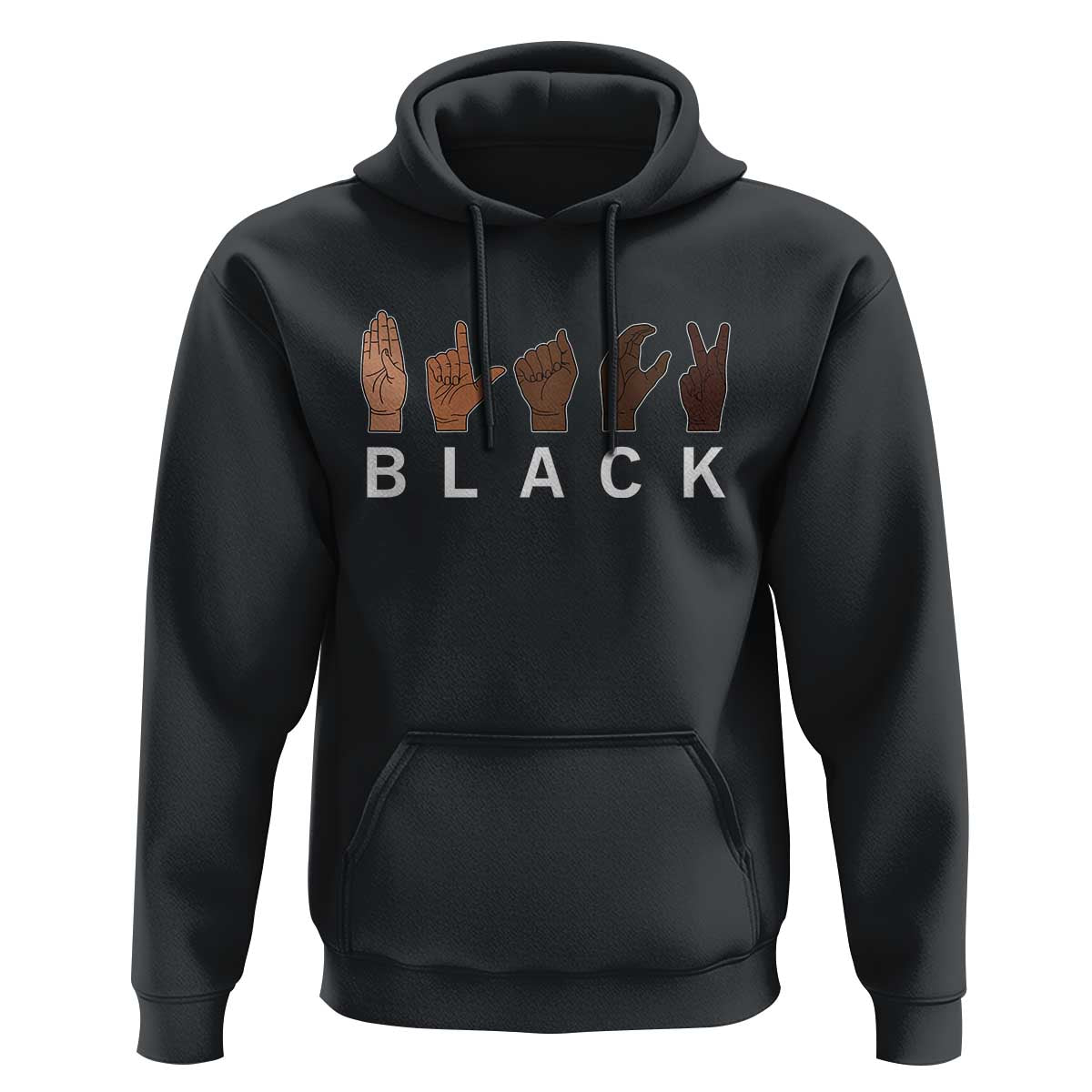 Black Asl Sign Language Hands Signs African American Month Hoodie