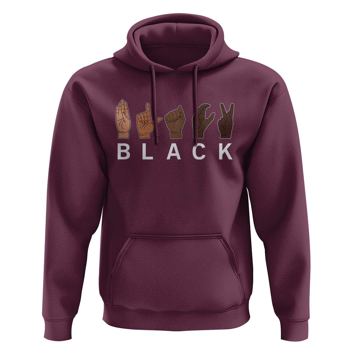 Black Asl Sign Language Hands Signs African American Month Hoodie