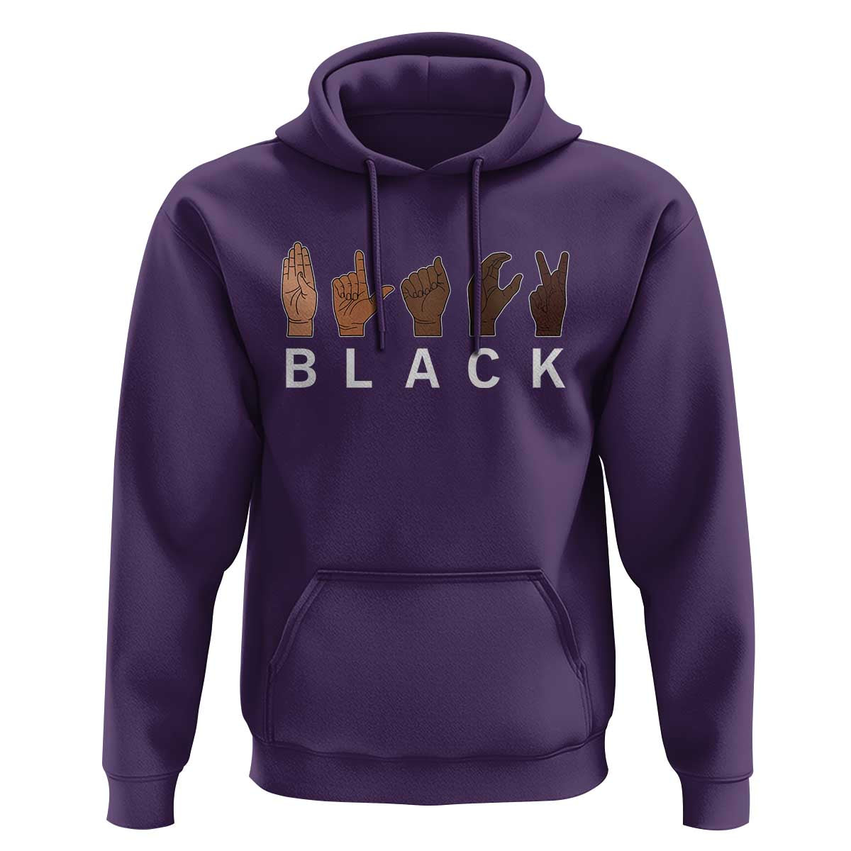 Black Asl Sign Language Hands Signs African American Month Hoodie