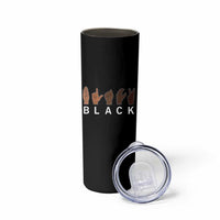 Black Asl Sign Language Hands Signs African American Month Skinny Tumbler