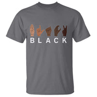 Black Asl Sign Language Hands Signs African American Month T Shirt