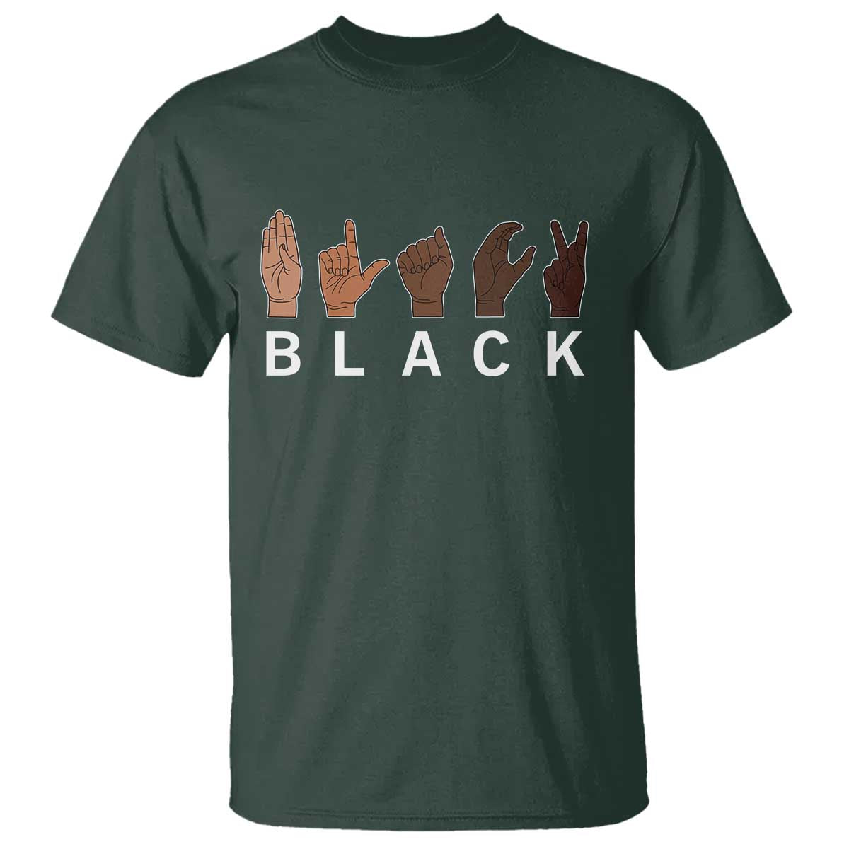 Black Asl Sign Language Hands Signs African American Month T Shirt