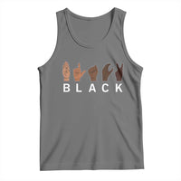 Black Asl Sign Language Hands Signs African American Month Tank Top