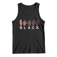 Black Asl Sign Language Hands Signs African American Month Tank Top