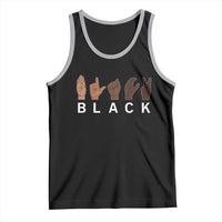 Black Asl Sign Language Hands Signs African American Month Tank Top