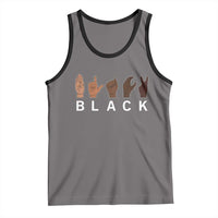 Black Asl Sign Language Hands Signs African American Month Tank Top