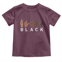 Black Asl Sign Language Hands Signs African American Month Toddler T Shirt
