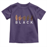 Black Asl Sign Language Hands Signs African American Month Toddler T Shirt