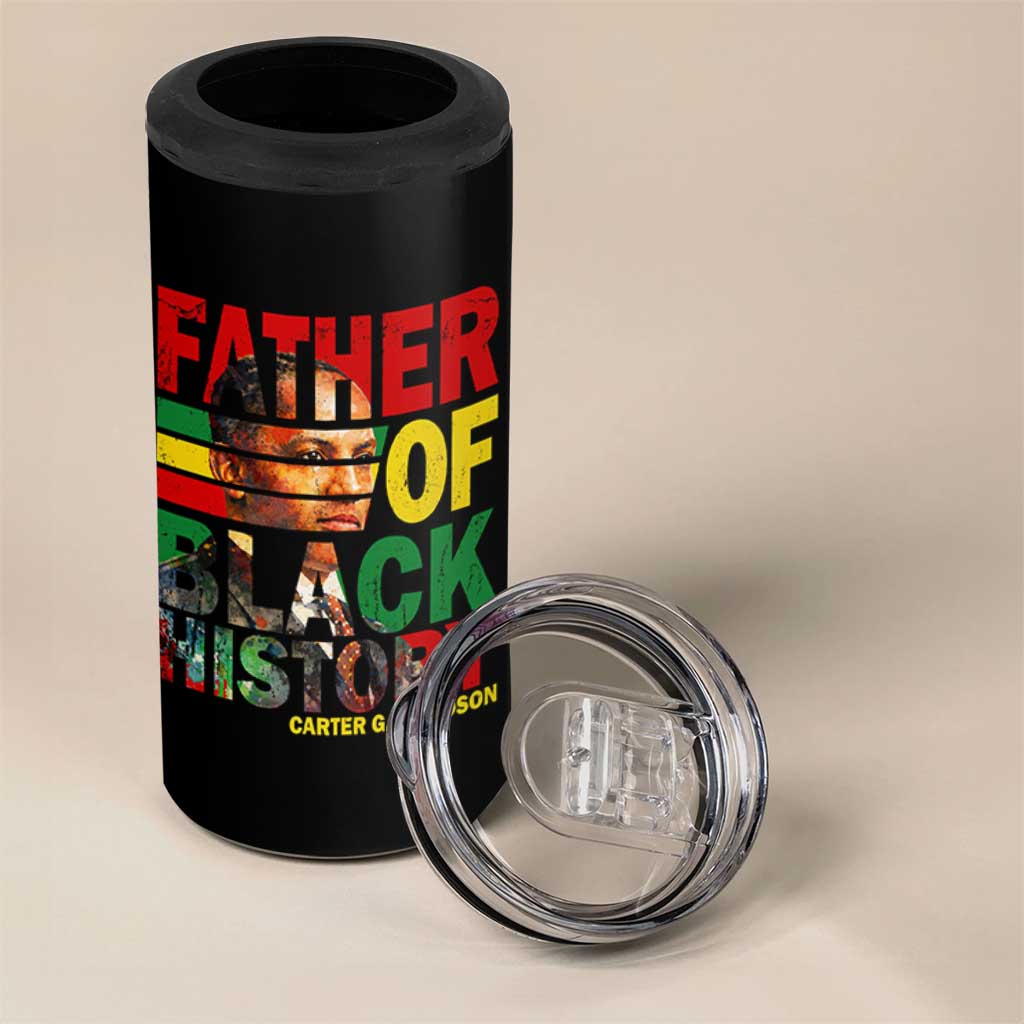 Carter G Woodson 4 in 1 Can Cooler Tumbler Father Of Black History Month
