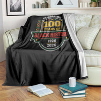 Celebrating 100 Years Of Black History Throw Blanket Beginning 1926 Centennial African American Month