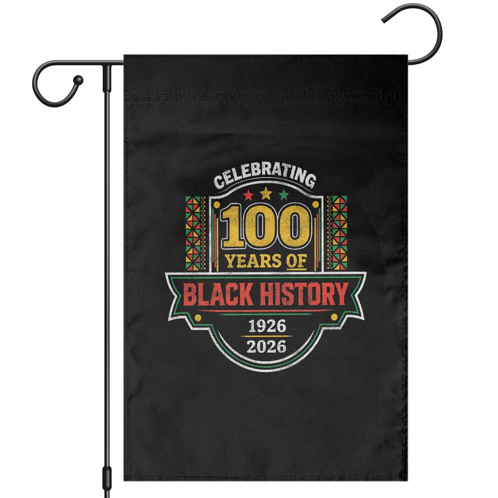 Celebrating 100 Years Of Black History Garden Flag Beginning 1926 Centennial African American Month
