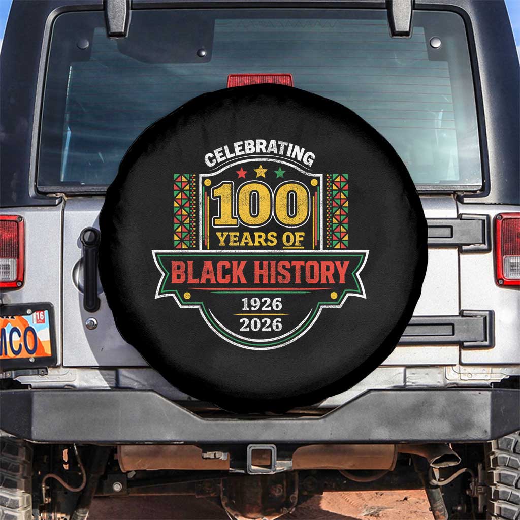 Celebrating 100 Years Of Black History Spare Tire Cover Beginning 1926 Centennial African American Month