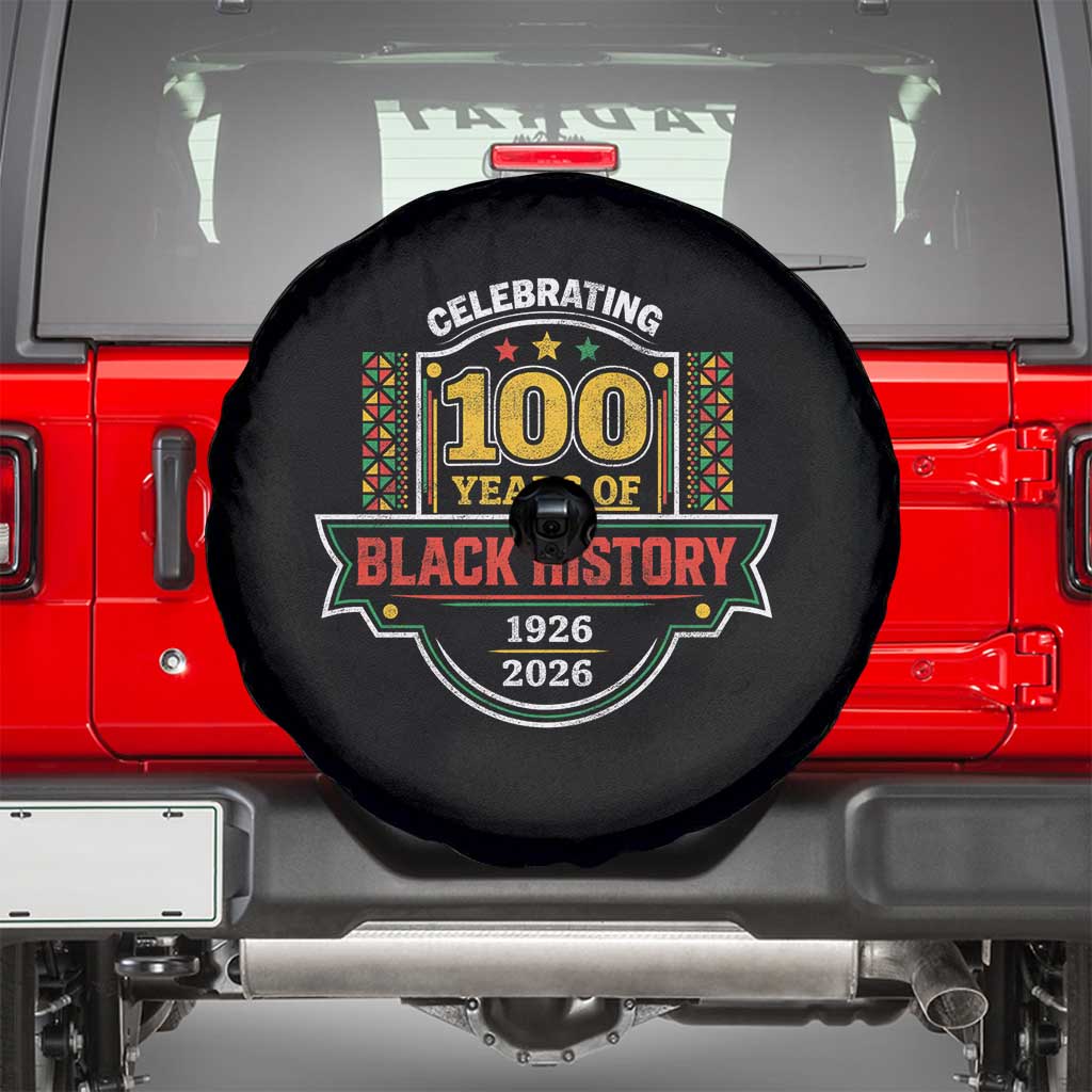 Celebrating 100 Years Of Black History Spare Tire Cover Beginning 1926 Centennial African American Month
