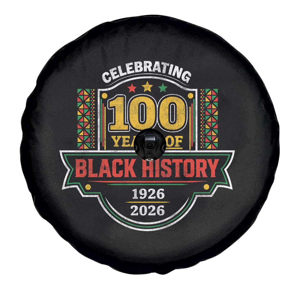 Celebrating 100 Years Of Black History Spare Tire Cover Beginning 1926 Centennial African American Month