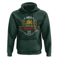 Celebrating 100 Years Of Black History Hoodie Beginning 1926 Centennial African American Month