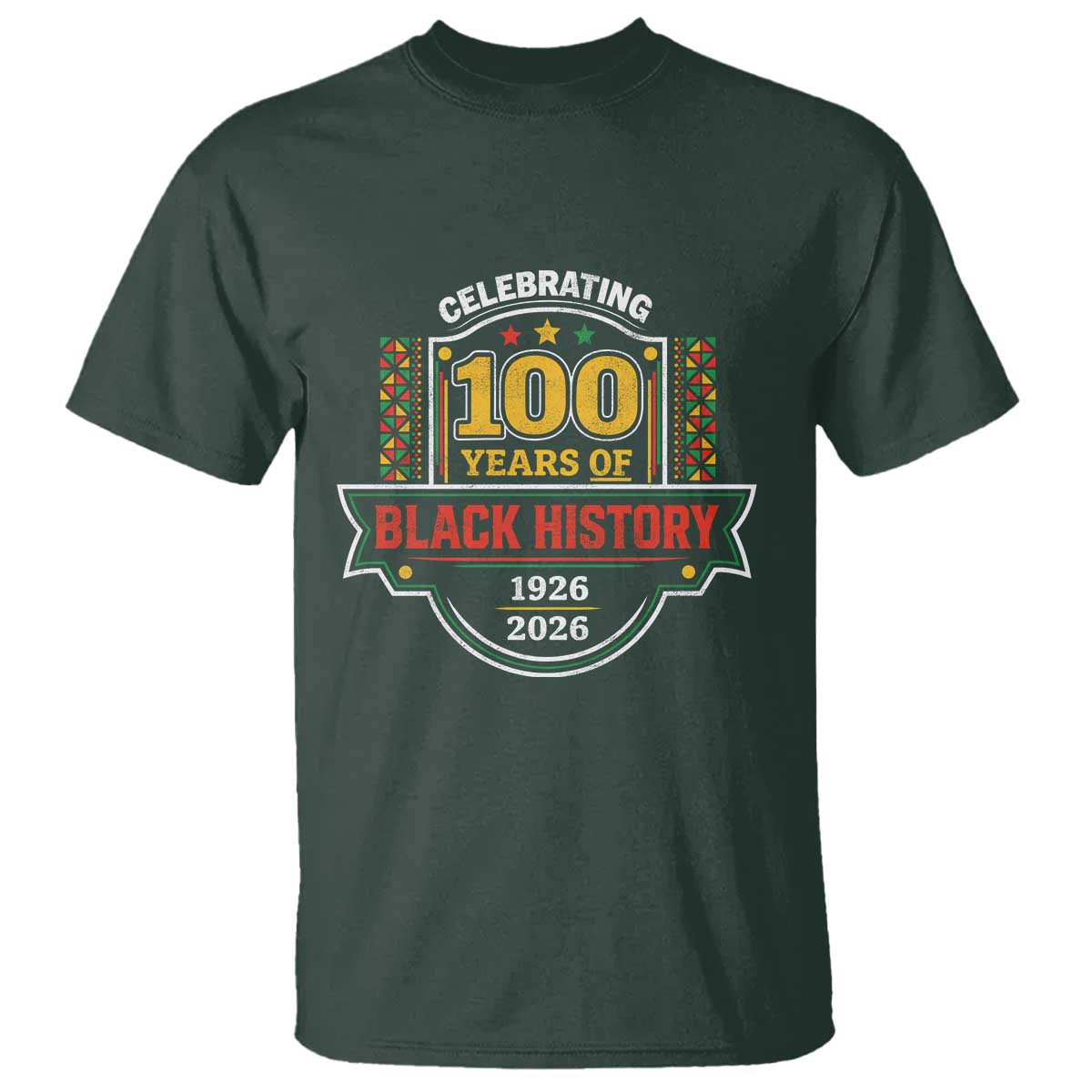 Celebrating 100 Years Of Black History T Shirt Beginning 1926 Centennial African American Month