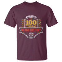 Celebrating 100 Years Of Black History T Shirt Beginning 1926 Centennial African American Month
