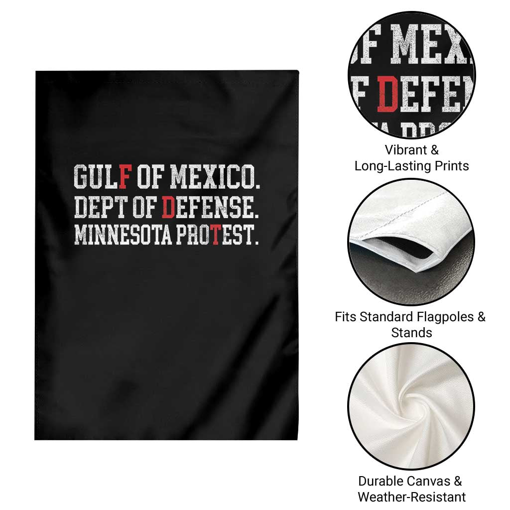 Gulf Of Mexico Dept Of Defense Minnesota Garden Flag Funny Political American Pride