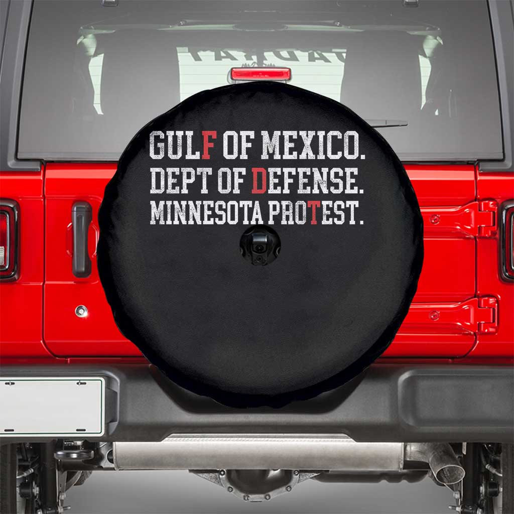 Gulf Of Mexico Dept Of Defense Minnesota Spare Tire Cover Funny Political American Pride