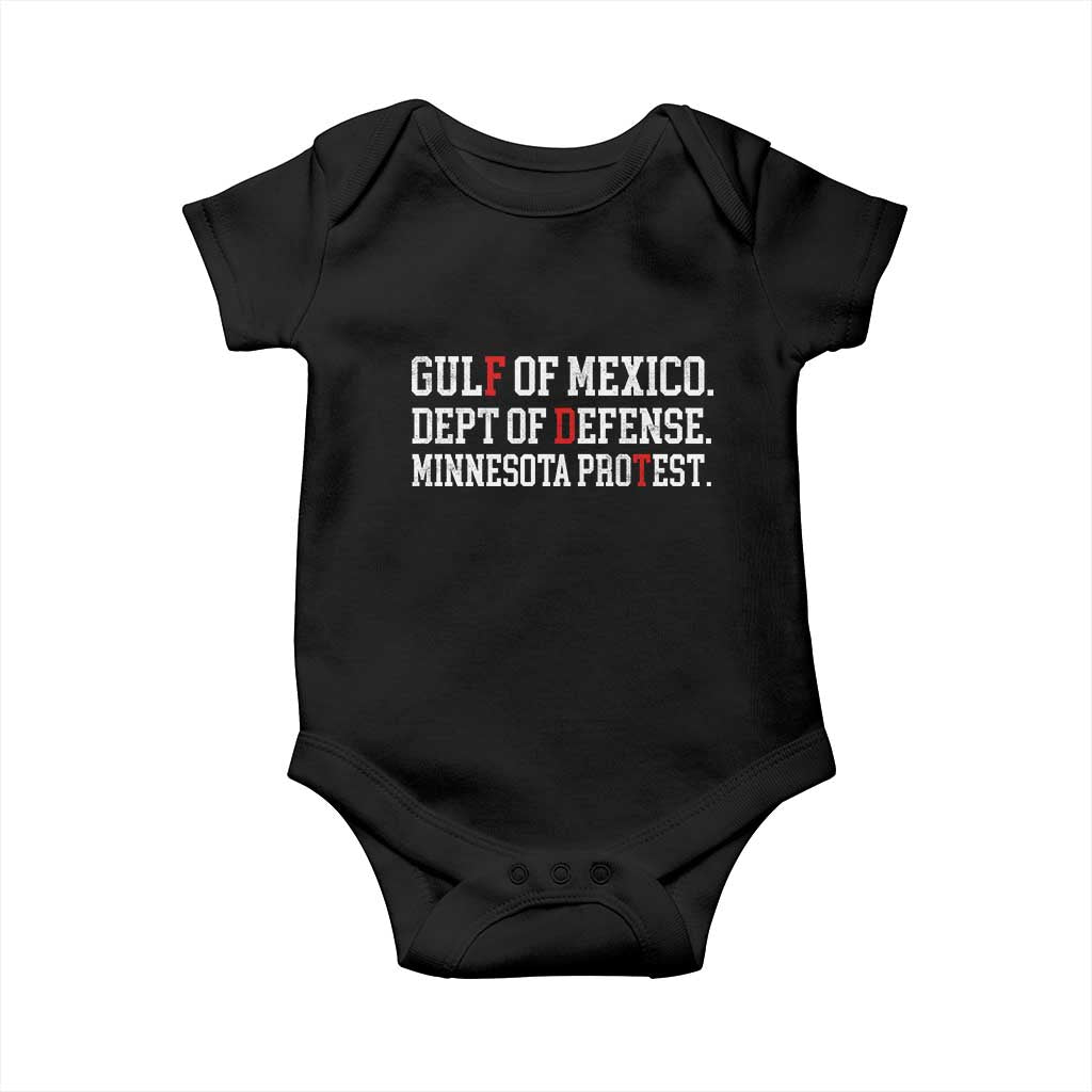Gulf Of Mexico Dept Of Defense Minnesota Baby Onesie Funny Political American Pride