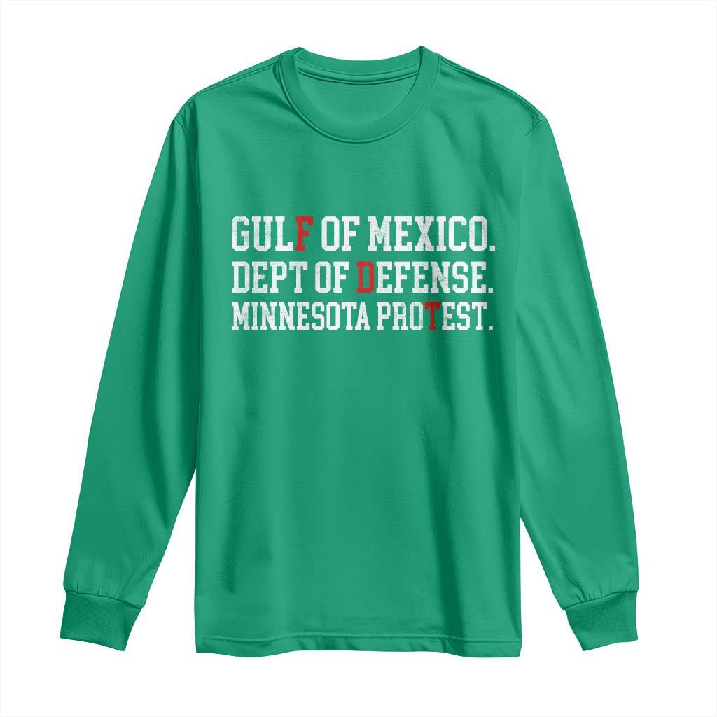 Gulf Of Mexico Dept Of Defense Minnesota Long Sleeve Shirt Funny Political American Pride