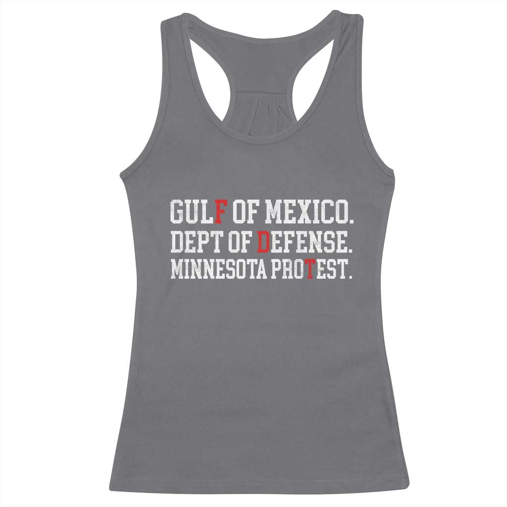 Gulf Of Mexico Dept Of Defense Minnesota Racerback Tank Top Funny Political American Pride