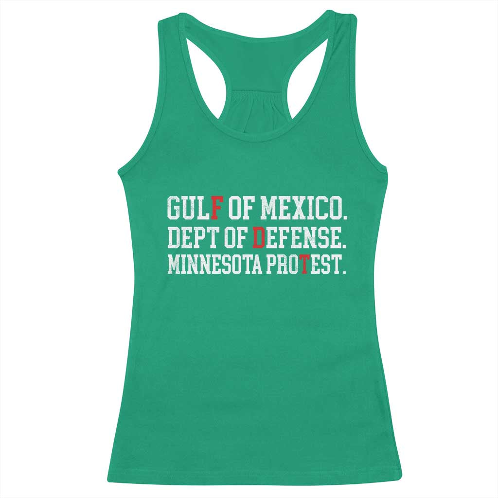 Gulf Of Mexico Dept Of Defense Minnesota Racerback Tank Top Funny Political American Pride