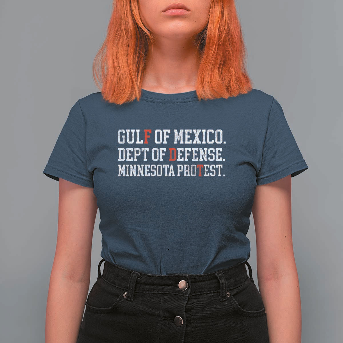 Gulf Of Mexico Dept Of Defense Minnesota T Shirt For Women Funny Political American Pride