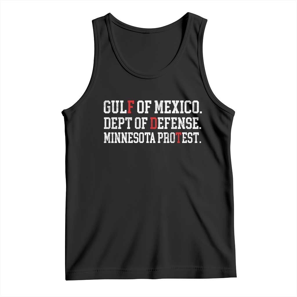 Gulf Of Mexico Dept Of Defense Minnesota Tank Top Funny Political American Pride
