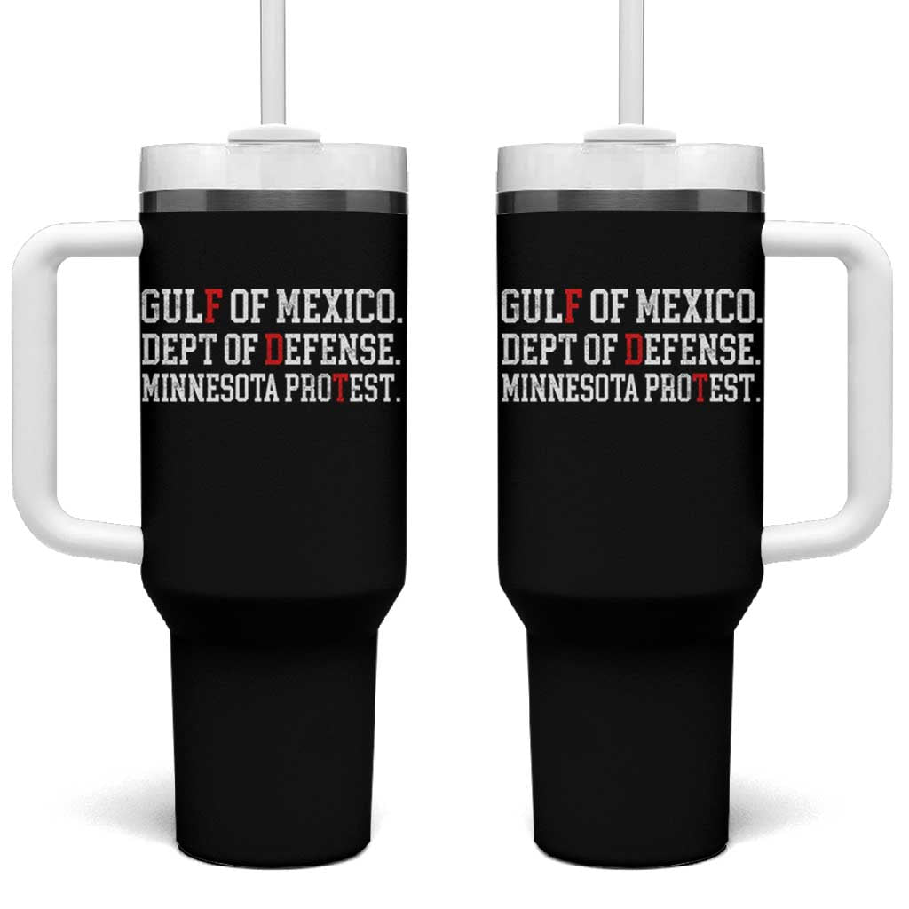 Gulf Of Mexico Dept Of Defense Minnesota Tumbler With Handle Funny Political American Pride