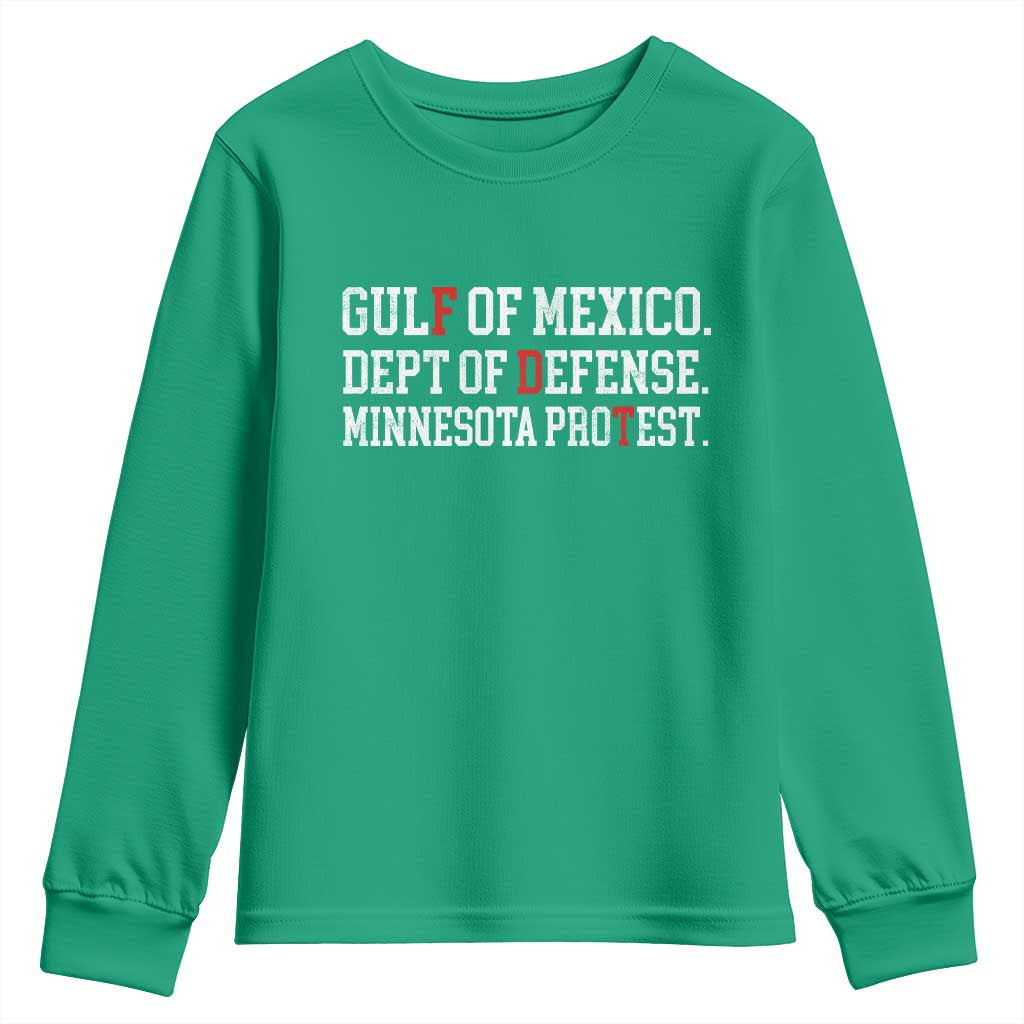 Gulf Of Mexico Dept Of Defense Minnesota Youth Sweatshirt Funny Political American Pride