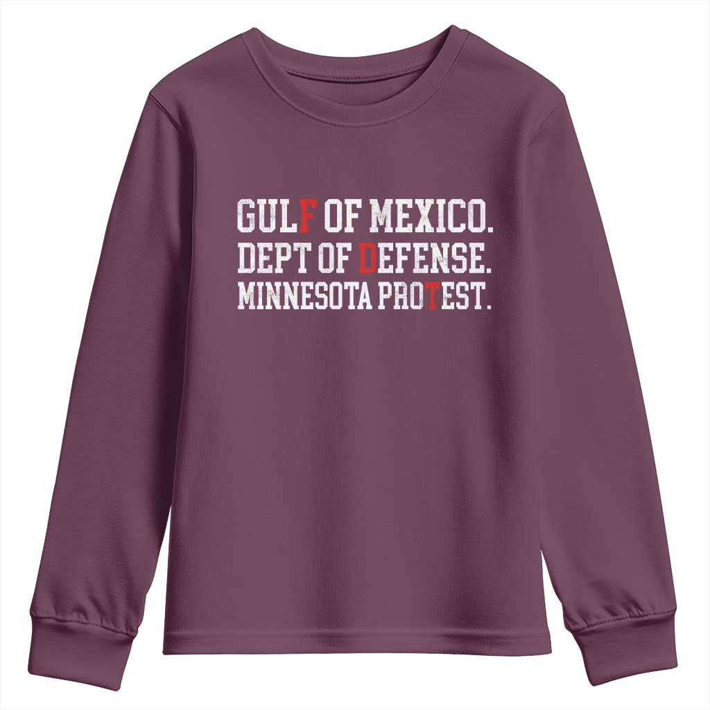 Gulf Of Mexico Dept Of Defense Minnesota Youth Sweatshirt Funny Political American Pride