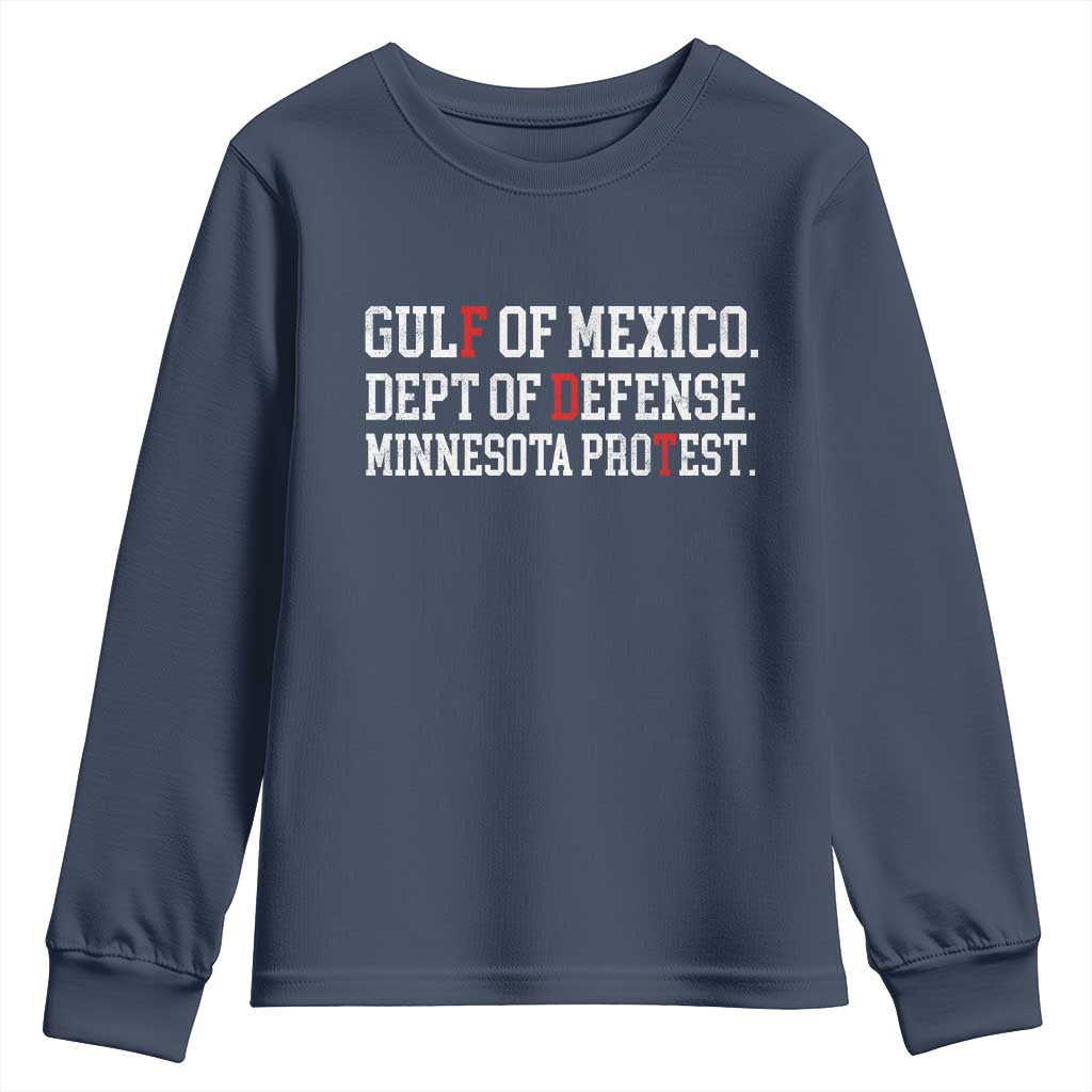 Gulf Of Mexico Dept Of Defense Minnesota Youth Sweatshirt Funny Political American Pride