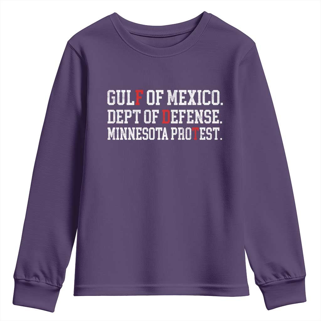 Gulf Of Mexico Dept Of Defense Minnesota Youth Sweatshirt Funny Political American Pride