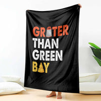 Funny Greater Than Green Bay Cheese Grate Throw Blanket