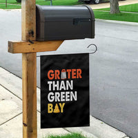 Funny Greater Than Green Bay Cheese Grate Garden Flag