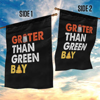 Funny Greater Than Green Bay Cheese Grate Garden Flag