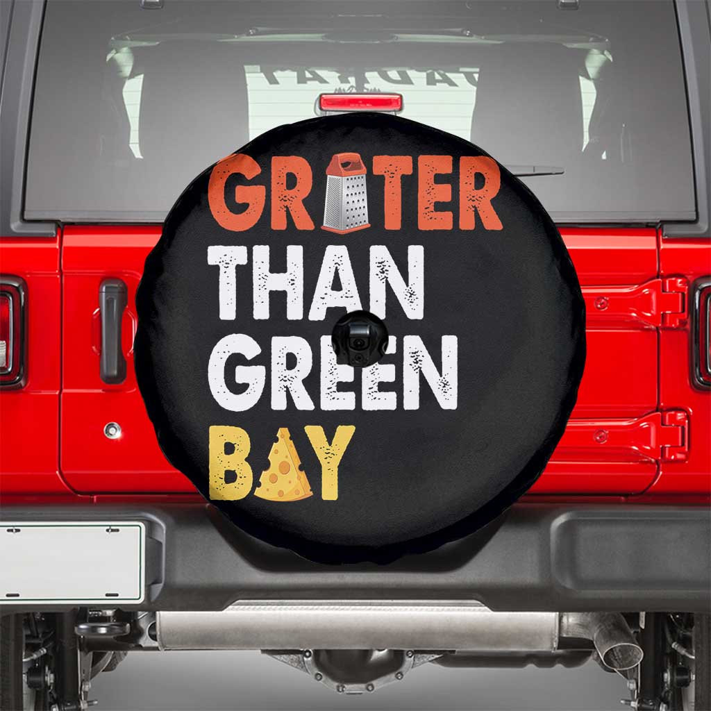 Funny Greater Than Green Bay Cheese Grate Spare Tire Cover