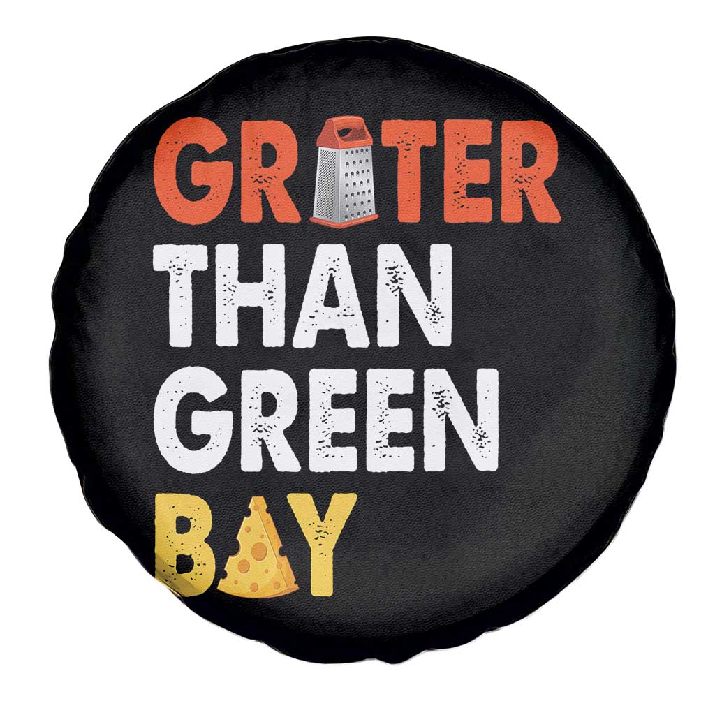 Funny Greater Than Green Bay Cheese Grate Spare Tire Cover