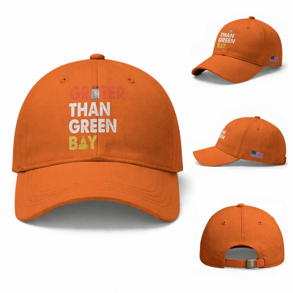 Funny Greater Than Green Bay Cheese Grate Baseball Cap