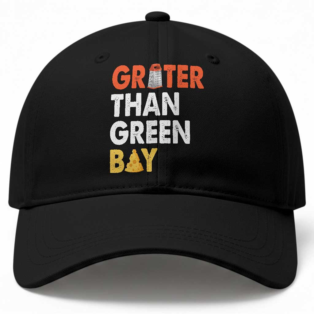 Funny Greater Than Green Bay Cheese Grate Baseball Cap