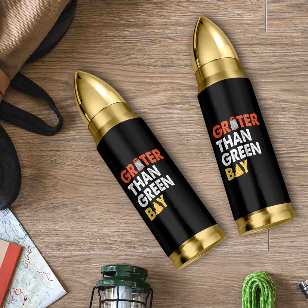 Funny Greater Than Green Bay Cheese Grate Bullet Tumbler