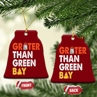 Funny Greater Than Green Bay Cheese Grate Ceramic Ornament