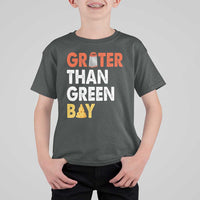 Funny Greater Than Green Bay Cheese Grate T Shirt For Kid