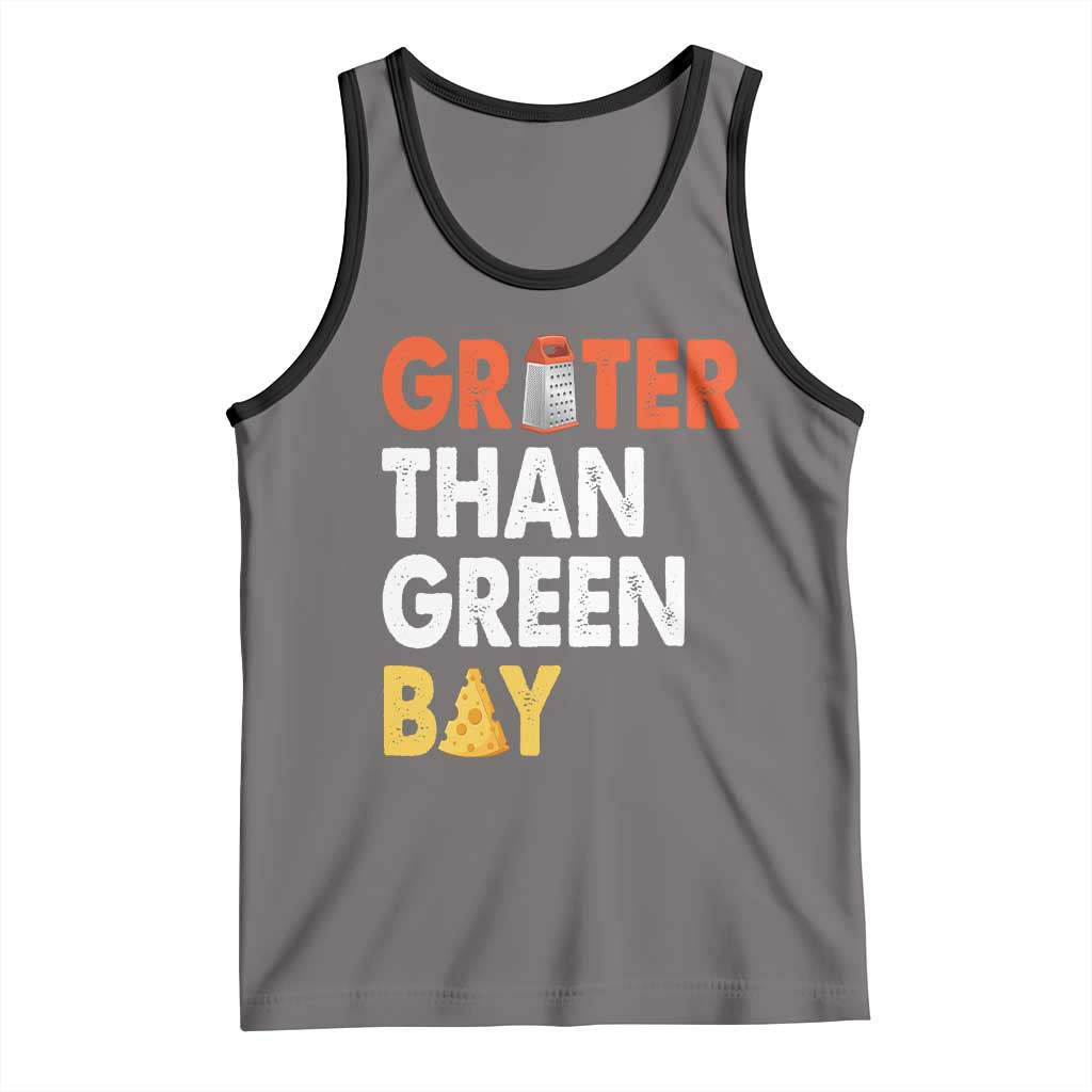 Funny Greater Than Green Bay Cheese Grate Tank Top