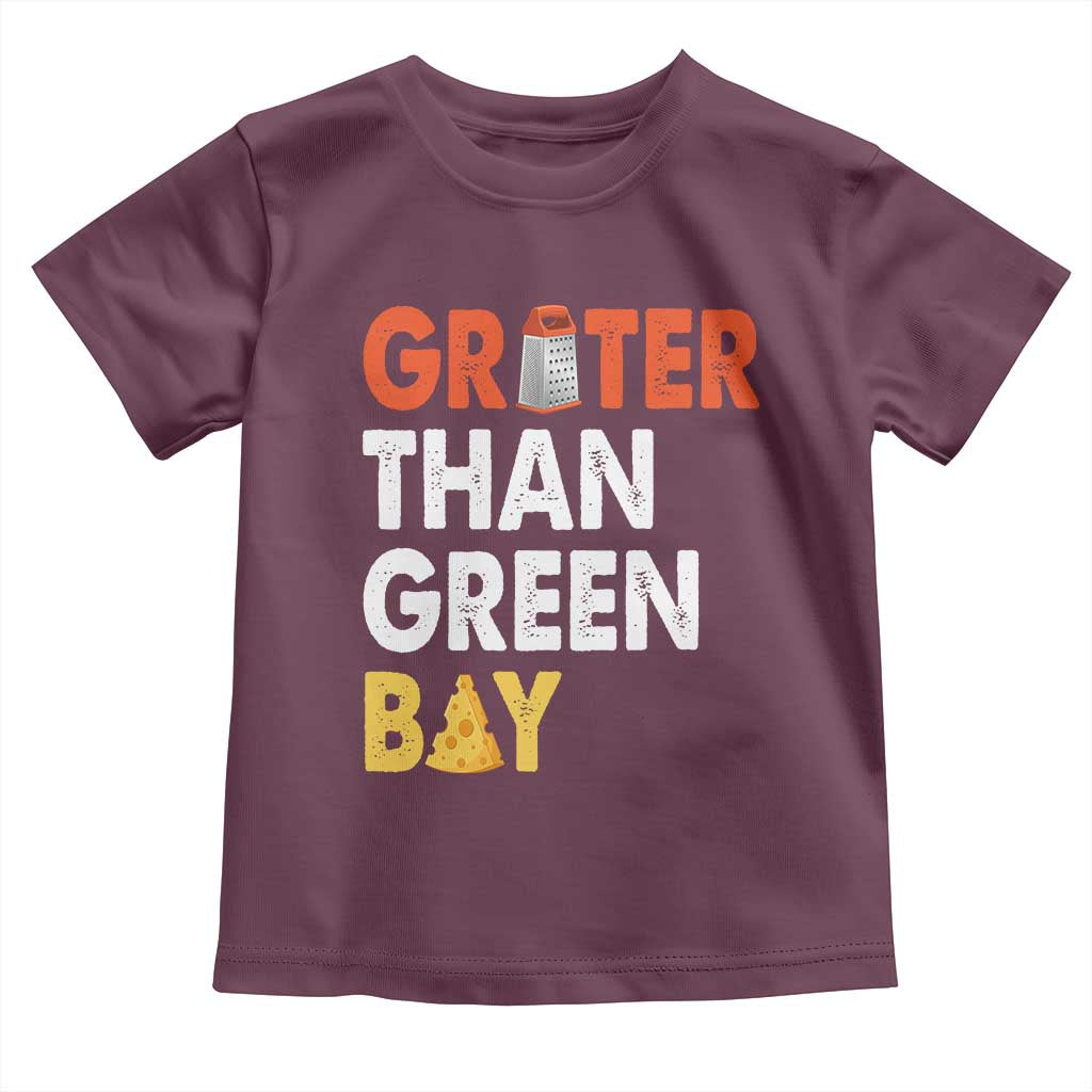 Funny Greater Than Green Bay Cheese Grate Toddler T Shirt