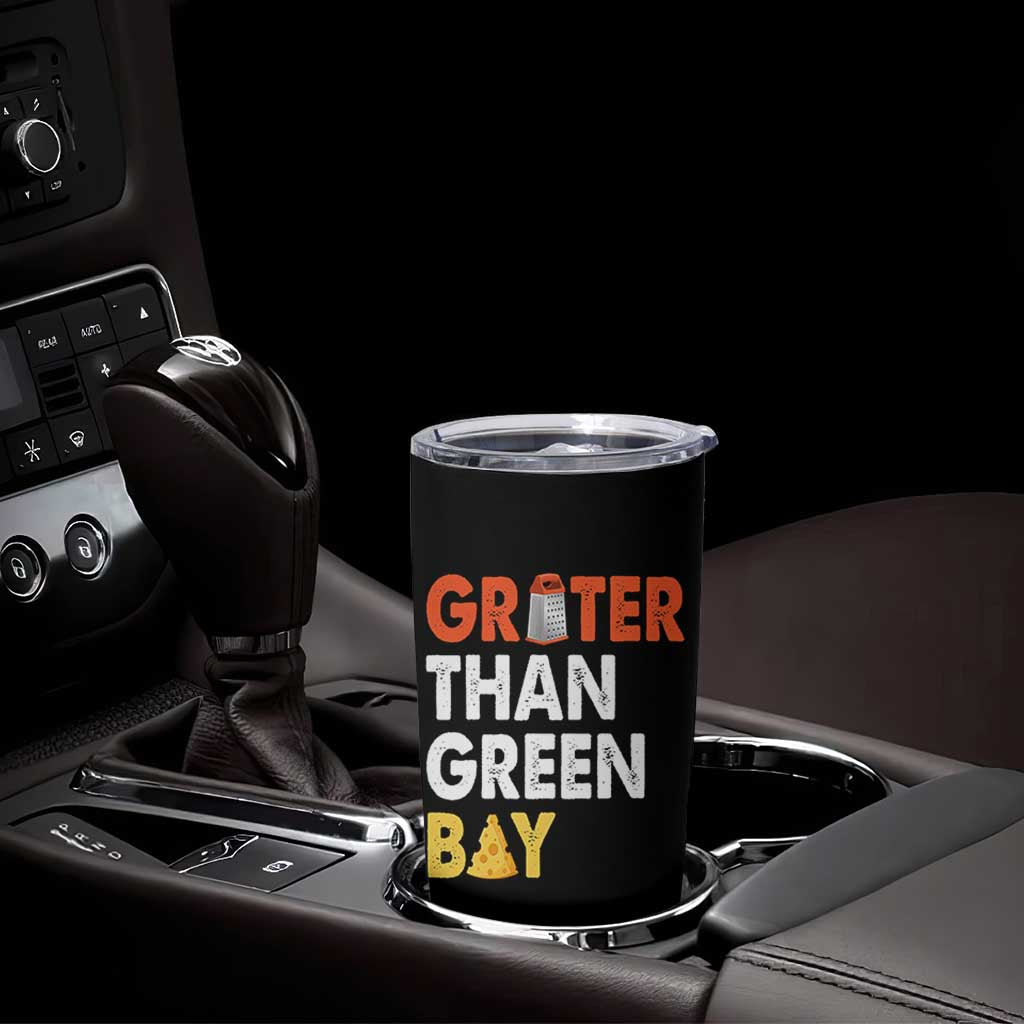 Funny Greater Than Green Bay Cheese Grate Tumbler Cup