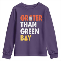 Funny Greater Than Green Bay Cheese Grate Youth Sweatshirt