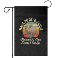 Funny Mars Potato Jones Garden Flag Powered by Naps Snacks Side Eye Pygmy Hippo