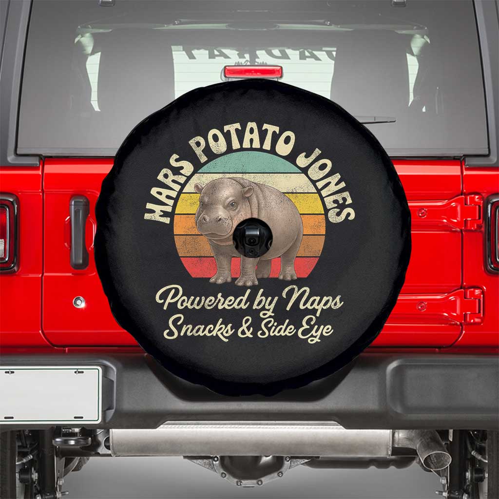 Funny Mars Potato Jones Spare Tire Cover Powered by Naps Snacks Side Eye Pygmy Hippo